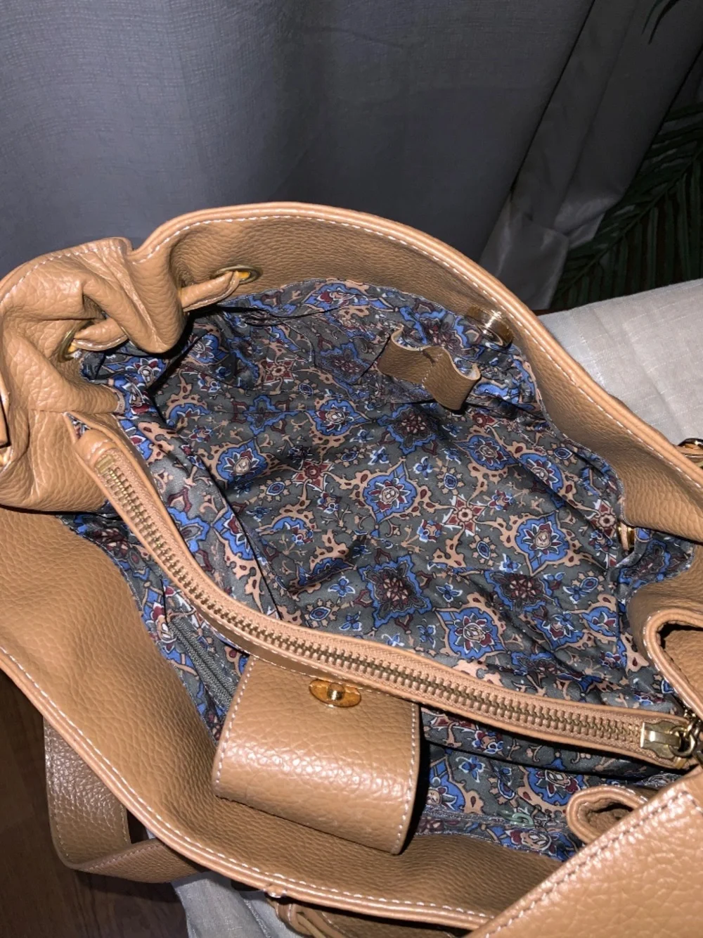 Maxx New York Tan Leather Bag